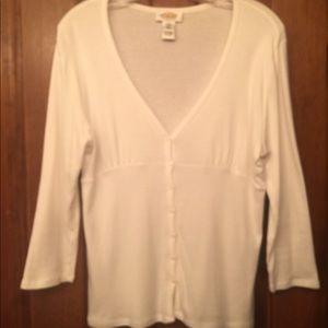 Women’s Talbots Sweater White Knit
